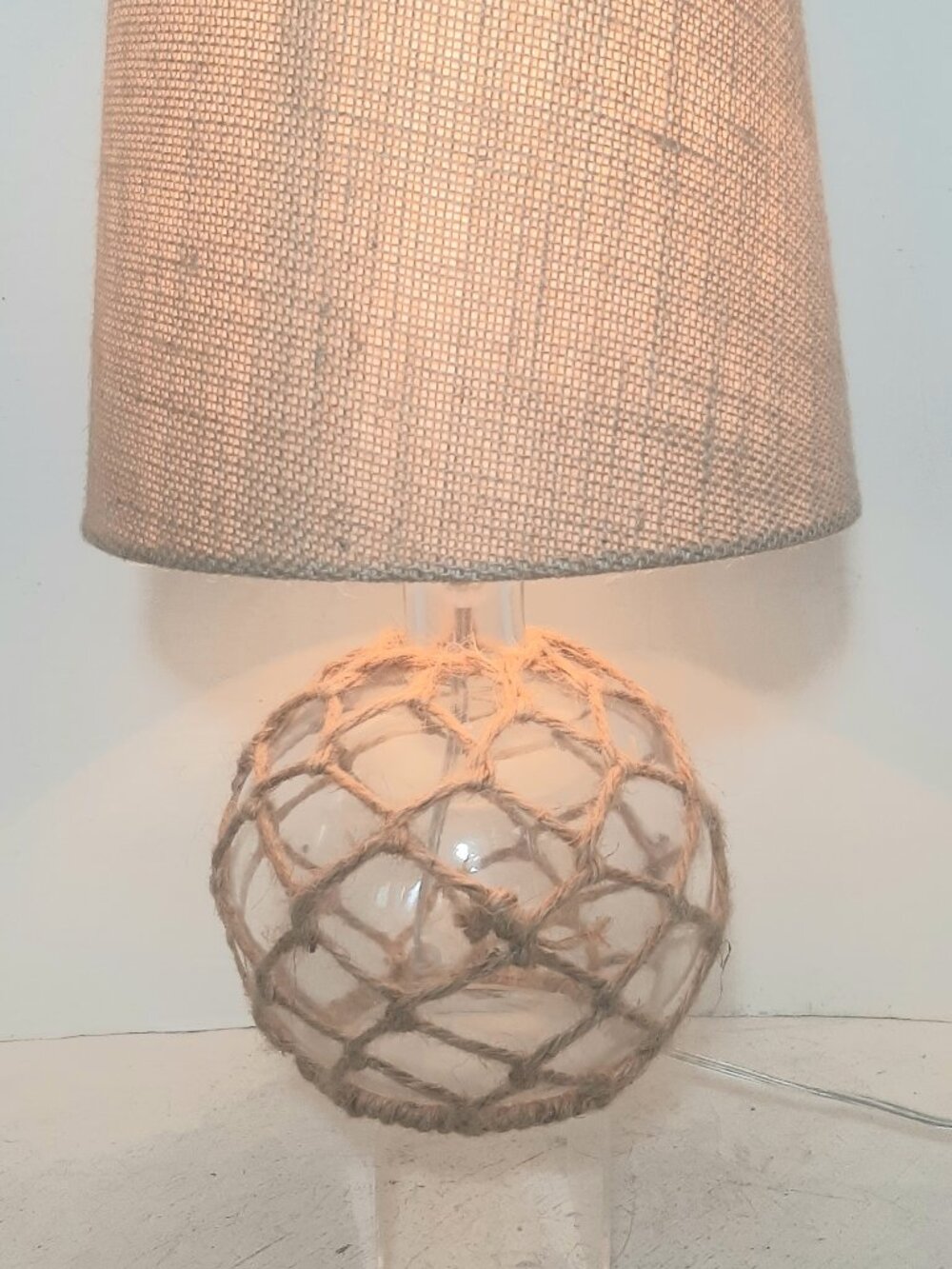 Nautical Net Wrapped Buoy Table Lamp
